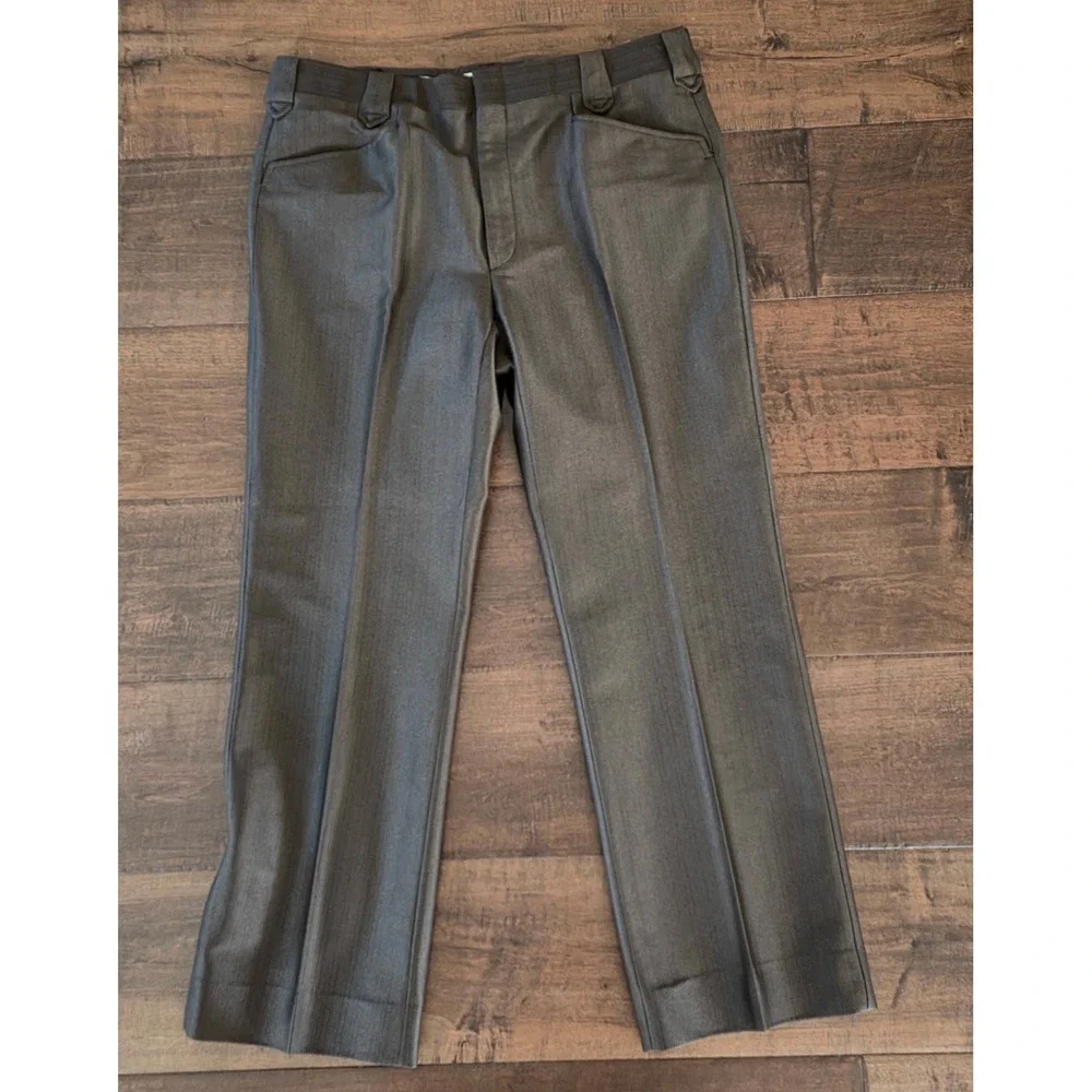 VTG RARE 70s Circle S Western Urban Wear Brown Textured Blazer Pants 44R USA